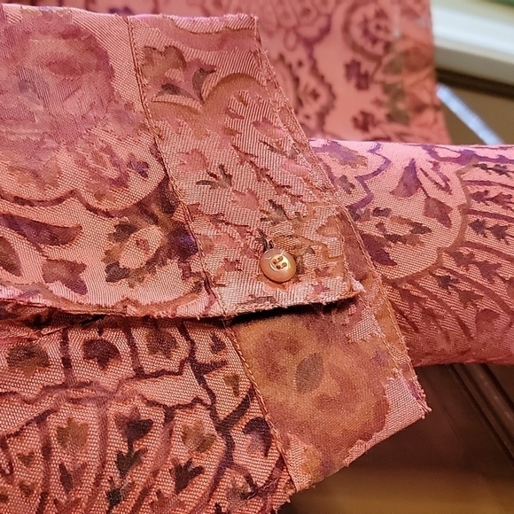 Coldwater Creek-Rosy rust colored burnout top Size 2X NWT. - Picture 7 of 10